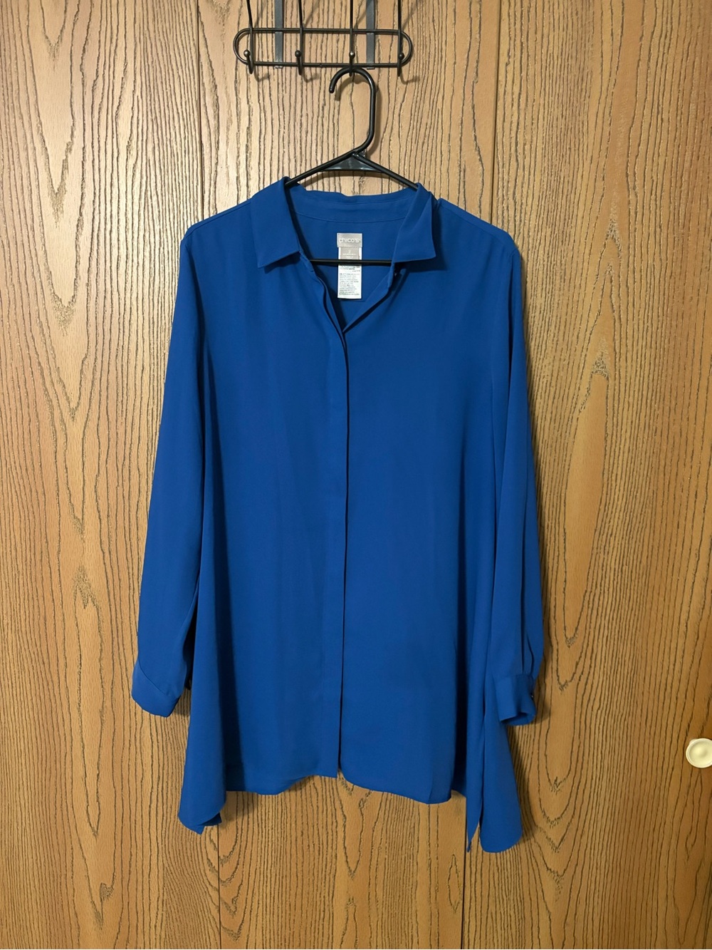 Chicos Double Lined Button Down Dress Shirt